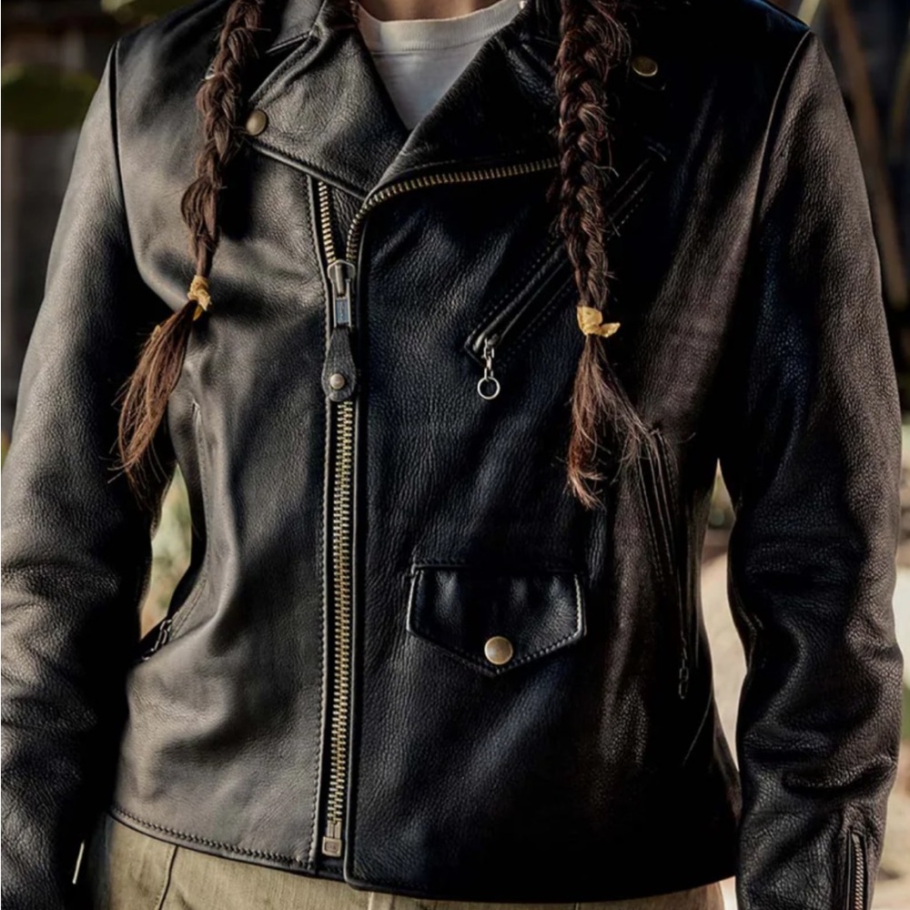 ISO Imogene + willie Schott NYC Black Leather Biker Jacket large